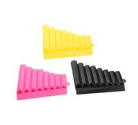 Kisangel 3 Piezas Flauta de Pan Plástica para Instrumento Musical de Tubos para Educación Temprana Juguete Didáctico para Desarrollo Musical Infantil Colores Amarillo Negro y Rosa