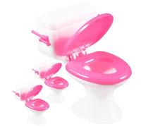 Kisangel 3 Piezas Mini Muebles de Baño para Casa de Muñecas Accesorios de Juguete de Inodoro para Decoración Realista y Chic para Infantiles
