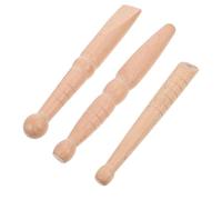 Kisangel 3 Piezas Palo de Masaje de Madera Ligero y Fácil de Sostener para Reflexología y Acupresión, Varillas Multifunción Ideales para Masaje de Puntos Gatillo