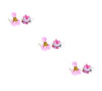 Kisangel 3 Piezas Perro Sombrero De Fiesta Perro y Gato Envoltura De La Cabeza Tocado De Flores para Niños Sombrero De Cumpleaños Chihuahua Fuente Mascota Accesorios para El Cabello Bebé