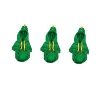 Kisangel 3 Piezas Protector Navideño con Cordón Ropa para Perros Pequeños Perro Cosplay Ropa Sudadera con De Mascota De Navidad Vestido De Perro De Ropa De Perro Poliéster