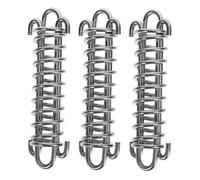 Kisangel 3 Piezas Resortes Tensor de Tensión para Correa de Perro Resorte Amortiguador de Acero Inoxidable de Correa Reflectante para Acampada y Senderismo