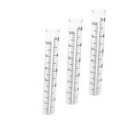 Kisangel 3 Piezas Tubo de Repuesto para Pluviómetro de Vidrio Medidor de Lluvia Exterior Resistente la Intemperie para Jardín y Profesional Fácil Instalación y Medición Precisa