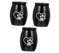 Kisangel 3 Piezas urna para Mascotas en Recuerdo urnas para Cenizas Adulto urnas para Mascotas el Don Oro Monumento urna de Gato urnas para Cenizas de Perros Acero Inoxidable