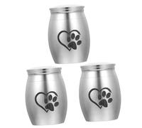 Kisangel 3 Piezas Urna para Mascotas Pequeñas Urnas De Cremación para Mascotas Mini Urna De Recuerdo De Mascota En Regalos De Recuerdo El Don Accesorios Amar Acero Inoxidable