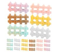 Kisangel 30 Piezas De Micro Vallas De Paisajismo Pequeñas Estacas Artificiales para Casa De Muñecas Enrejado De Jardín Mini Valla Accesorios De Micro Paisajismo Maceta Adorno De