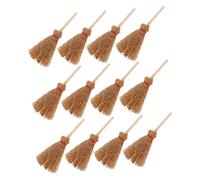 Kisangel 30 Piezas Escoba Miniatura de Bruja para Manualidades Accesorios para Casas de Muñecas Decoración Detallada para Jardín de Hadas y Proyectos DIY