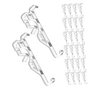 Kisangel 30 Piezas Unidades Clips de Cenefa Transparentes de Clips de Plástico para Cortinas Verticales con Ranura Trasera Sujeción Oculta para Persianas y Cortinas