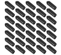 Kisangel 300 Unidades Tapas Protectoras de PVC para Tubos de Aire de Acuario 4,5 Mm Negras, Cubiertas de Seguridad para Pernos y Tapas de Salida para Divisores, Accesorio Antirruido para