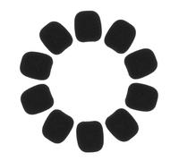 Kisangel 30piezas Paquete Espuma Micrófono Antiviento Mini Cubiertas Protectores Para Auriculares y Micrófonos De Solapa Filtro Resistente Para Reuniones y Grabaciones Negro Compacto