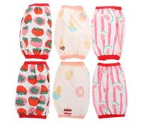 Kisangel 3pares Manguitos Impermeables Antifouling para Niño Niña Funda De Brazo para Bebés con Diseño De Dibujos Animados Protector De Destete para Comidas