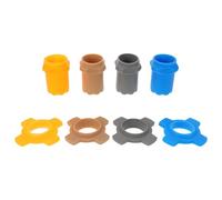 Kisangel 4 Juegos Fundas Silicona para Micrófono Inalámbrico Protector Anticaídas y Antirrodadura con Anillos de Silicona para Ktv y Karaoke Cubiertas Compatibles para Micrófonos de Mano
