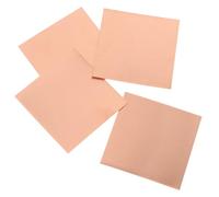 Kisangel 4 láminas de cobre puro de 1,97 x 1,97 pulgadas y 0,03 mm de espesor. Placa de cobre metálico para manualidades, joyería, reparaciones, electricidad e industria.