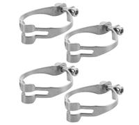 Kisangel 4 Piezas Abrazadera Metálica para Cables de Bicicleta, Guía Funda del Cable, Clip Ajustable de 25,4mm, Plata, para Carcasa de Cambio y Freno, Instalación Fácil