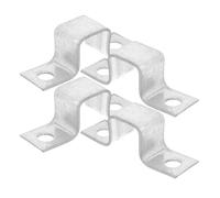 Kisangel 4 piezas Abrazaderas Cuadradas de Tubo Alta Resistencia de Soporte Fijo para Tuberías Mangueras y Canalizaciones Diseño Ranurado Antideformación Acero Duradero para Uso Industrial