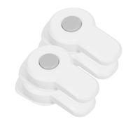 Kisangel 4 Piezas Cerraduras de Seguridad para Diseño Giratorio Bloqueo para Puertas de Horno Armarios Cocina Sin Taladro Adhesivo Compatible con Microondas y Refrigerador