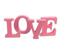 Kisangel 4 Piezas Colgante de San Valentín de Madera Rosa, Adorno Práctico y Portátil Letras Románticas de Amor para Decoración de Escritorio en Aniversarios y Citas