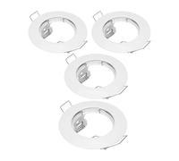 Kisangel 4 Piezas Foco Empotrado Blanco para Downlight Mr16 Apertura de 50mm, Carcasa de Hierro que Reduce el Desgaste Luz y Bloquea el Polvo, Adecuado para Galerías y Supermercados