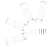 Kisangel 4 Piezas Gancho para Cortinas Transparente de Pom Kit Tornillos Retén para Cadena de Cuentas Soporte Resistente para Estores y Persianas Enrollables