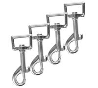 Kisangel 4 piezas Ganchos Giratorios para Correa Perro Mosquetones Metálicos con Cierre de Conectores Estables para Mascotas Llaveros y Bolsos Interior