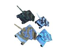 Kisangel 4 Piezas Juguetes para Coche de Tanque huili Cisterna Modelo de Tanque Camuflaje