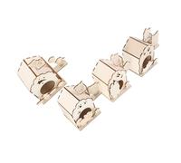 Kisangel 4 Piezas Kit de Manualidades de Casa de Pájaros de Madera para Actividades Creativas de Pintura y la Interacción Familiar Imaginación Infantil