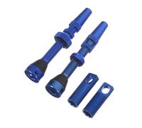 Kisangel 4 Piezas Kit de Válvulas Tubeless para Bicicleta Vástagos de Aleación de Aluminio de Válvula Invertida con Líquido Antipinchazos Compatibles con Bicicletas de y Carretera