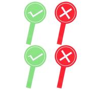 Kisangel 4 Piezas Paletas de Votación Reutilizables de Espumas Portátiles para Profesores de Primer Año Diseño Resistente para Aulas y Temporada de Regreso a Clases