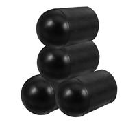 Kisangel 4 Piezas protector de clavija del extremo del bajo reemplazo clavijas accesorios tapón de violonchelo protector de punta de violonchelo caucho Black