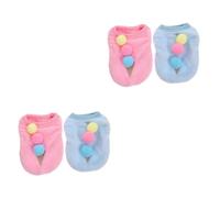 Kisangel 4 Piezas Ropa de Conejo Fotografía de Apoyo Traje de Mascota Bunny Costume Disfraz conejita Vestidos Ropa Chalecos de Conejito Chaleco de Conejito Cosplay pequeña Mascota