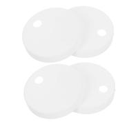 Kisangel 4 Piezas Tapas Redondas de Plástico Blanco para Pernos de Inodoro de 60 Mm Protección Decorativa y Resistencia para Accesorios Sanitarios en Casas