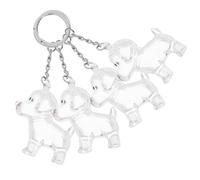 Kisangel 4 Piezas Transparente para Pelo de Perro Colgante Memorial Guardapelo con Diseño para Bolsa Portátil para Dueños de Mascotas