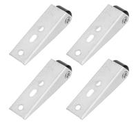 Kisangel 4 Ruedas de Rodillos para Puertas Correderas de Armario Polea de Riel Colgante de Plástico Reforzado Rueda Giratoria Silenciosa Negra 3 Agujeros Soporte Vertical para Muebles