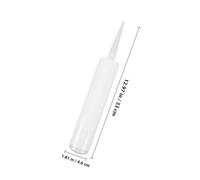 Kisangel 4 Tubos de Plástico Vacíos Reutilizables, Tubos de Calafateo Rellenable Blancos, Dispensadores para Masilla Doméstica, Uso Múltiple y Sellado Hogar