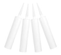 Kisangel 4 Tubos de Vacío Recargable de Gran Diámetro Aluminio Tubo de Calafateo Portátil Blanco para Rejuntado y Hogar