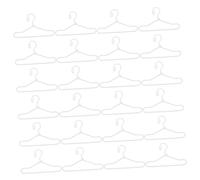 Kisangel 40 Piezas Colgadores de Ropa para Muñecas de Mini Perchas Blancas de Unidades para Organizar Vestuario Casas de Muñecas Pequeñas