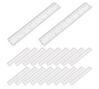 Kisangel 40 Reglas matemáticas de plástico - Regla Recta Transparente para útiles Escolares - Herramienta geométrica Recta para Estudiantes, hogar y Oficina - Escala de 20 cm/8 Pulgadas
