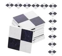 Kisangel 45 Piezas Miniature Wooden Floor Tiles Checkered Tiny Square Flooring For DIY Dollhouse Accessories Lightweight Easy Install Realistic Wood Grain