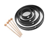 Kisangel 4juegos Pandereta De Madera Para Instrumentos De Percusión Orff Para Educación Temprana Casa o Clase