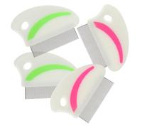 Kisangel 4piezas Peine Para Eliminar y Suciedad De Mascotas Acero Inoxidable Incluye Peines Rojos y Verdes De Usar y Transportar