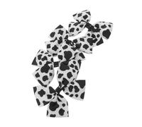 Kisangel 4piezas Pinzas Pelo Estampado de Vaca Lazos Grandes Cabello Pinzas de Cocodrilo para Bebés y Niñas Pequeñas Accesorio de Peinado para Fiesta o Uso Diario