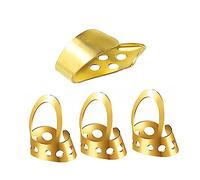 Kisangel 4piezas Selección Para Instrumentos De Cuerda Púas Ajustables De Acero Inoxidable Para Banjo y Guitarra Incluye Púa De Pulgar Para Tocar Cómodamente Cualquier Escenario Musical