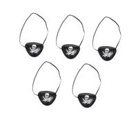 Kisangel 5 Piezas Accesorios De Cejas Piratas Máscara Accesorios De Cosplay De Piratas Para Antifaz De Capitan Adulto Tema Parche Víspera De Todos Negro