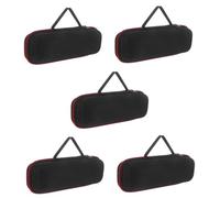 Kisangel 5 Piezas Bolsa de Almacenamiento a Prueba de Golpes Caso Bolsa de micrófono Plegable Fiesta pequeño Soporte de micrófono Estuche para micrófonos de Viaje. Eva Black