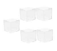 Kisangel 5 Piezas Caja de presentación Casos selecciones pequeño múltiple Duro Estuche Guitarra Soporte para púas de Ukelele Recoger contenedor Caso Acrílico Transparent