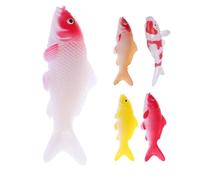 Kisangel 5 Piezas De Decoración para Pecera De Peces Dorados Falsos Estatua De Pez Dorado Falso Escultura De Pez Koi Flotante Realista