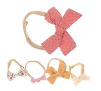 Kisangel 5 Piezas Diadema Con Lazo Accesorios Diadilla Bandas Cabello Pequeño Bows Venda Diadema De Niña Tocado De Diademas Recién Nacidas Para Niñas Diadema Recién Nacido Nylon