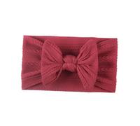 Kisangel 5 piezas Diademas para Lazo de Nylon Transpirable y Texturizado para Bebés y Niñas Colores y Rojo Suaves y para Piel Sensible