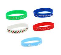 Kisangel 5 Piezas Pulseras de para Navidad Flexible y Brazaletes Decorativos para Fiesta y