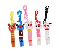 Kisangel 5 Piezas silbato de animales silbato juguete Silbar Instrumentos musicales para Instrumentos musicales para bebés juguetes musicales los silban juguete silbatos Madera